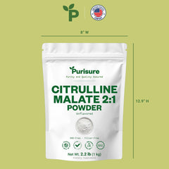 Purisure Citrulline Malate may support longer, intense training sessions.