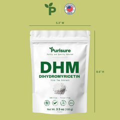 Purisure DHM powder natural plant source, plant-based option for wellness.