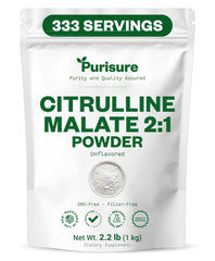 Purisure L Citrulline Malate 2:1 powder tub supports endurance.