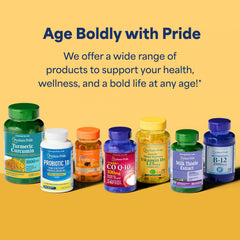 Puritan's Pride daily-use packaging promoting simple routine