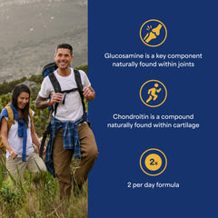 Puritan's Pride glucosamine chondroitin msm label closeup highlights ingredients.