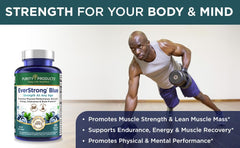 Purity Products EverStrong Blue bottle shows Vitamin D3 1000 IU tablets