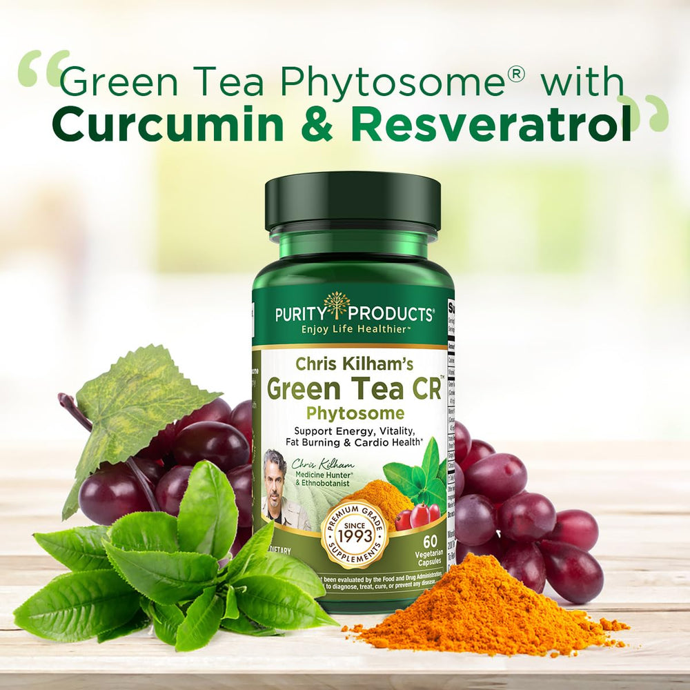 Purity Products Green Tea CR pour shot suggesting easy daily intake.