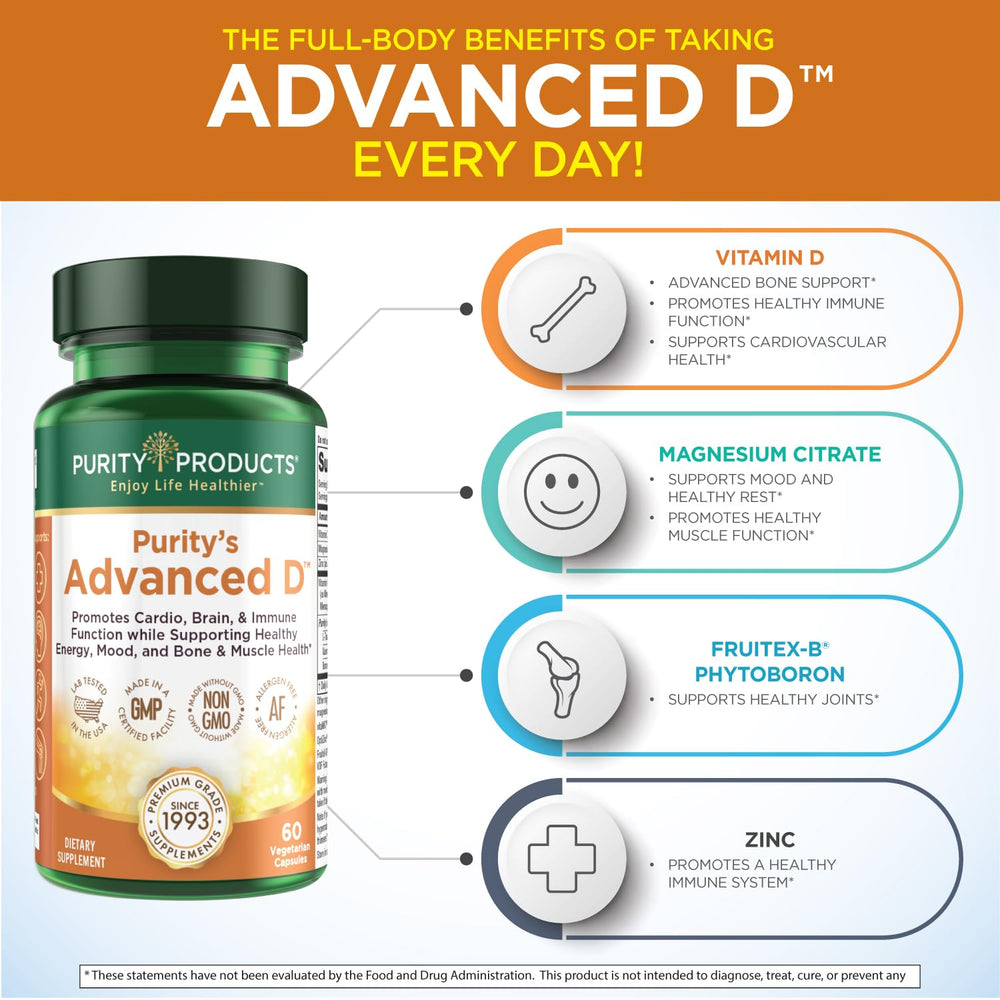Purity Products allergen-free labels on two-bottle kit packaging for clean labeling.