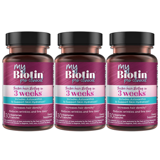 Purity Products MyBiotin ProClinical MB40X bottle highlights 40x solubility for hair support.