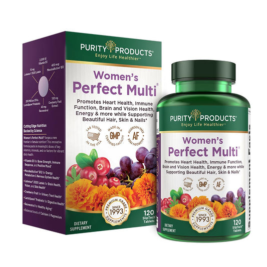 Purity Products Women's Perfect Multi bottle ready for daily wellness and urinary support.