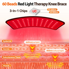 Puroth knee brace massage modes control panel demonstrates customizable vibration therapy options.