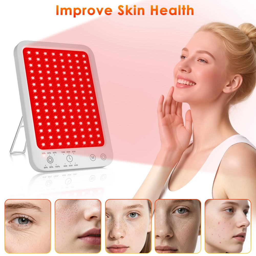 Puroth red light panel targets back and shoulders for relaxing warmth.
