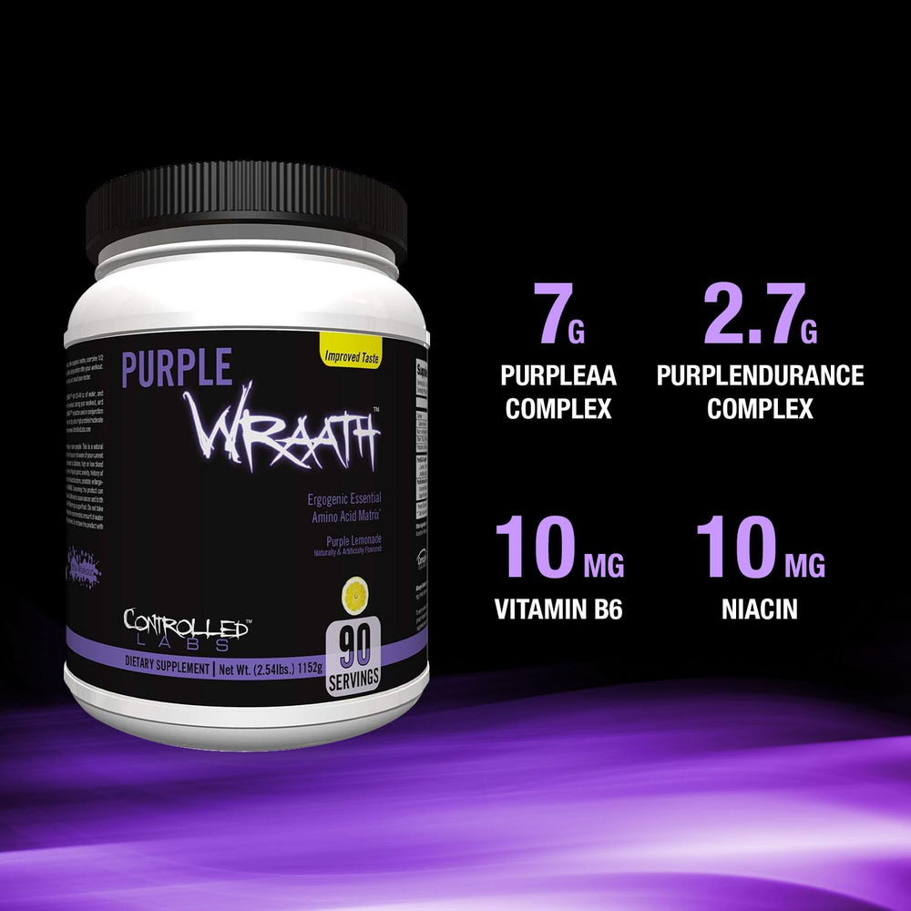 Purple Wraath scoop measures precise intra-workout fueling.