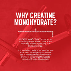 Creatine powder added to pre-workout for potential energy.