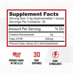 Purus Labs Peak ATP with creatine powder scoop signaling pre-workout energy support.