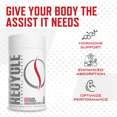 Purus Labs Recycle bottle open with capsules ready for daily use and recovery support.