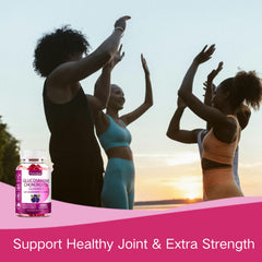 Putaojun glucosamine chondroitin gummies ingredients close-up shows MSM and chondroitin.
