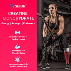 PWERD 240-count bottle of strawberry creatine gummies for ongoing use.