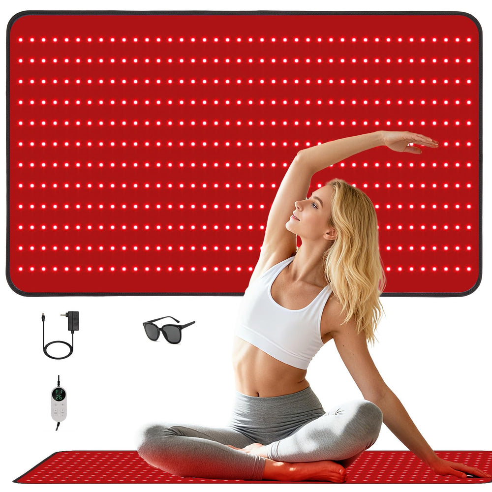 PZJDSR red light therapy mat provides full back coverage for whole-body sessions.