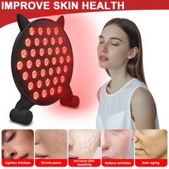 QEMAUUA Cat-Face Red Light Lamp packaging highlights contents and gift readiness