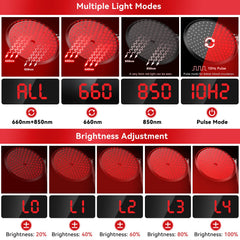 QRQ lamp offers seven timing modes for flexible sessions.