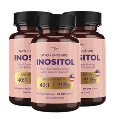 QSTA Premium Inositol 3x Bundle bottle front shows 180 capsules and daily supply
