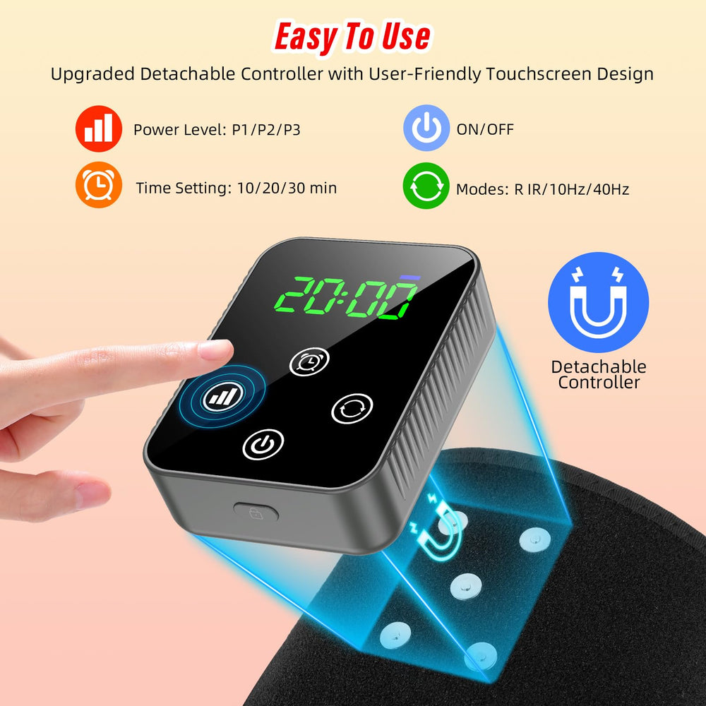 Qtyspdct red light therapy knee brace pulse modes for deep penetration