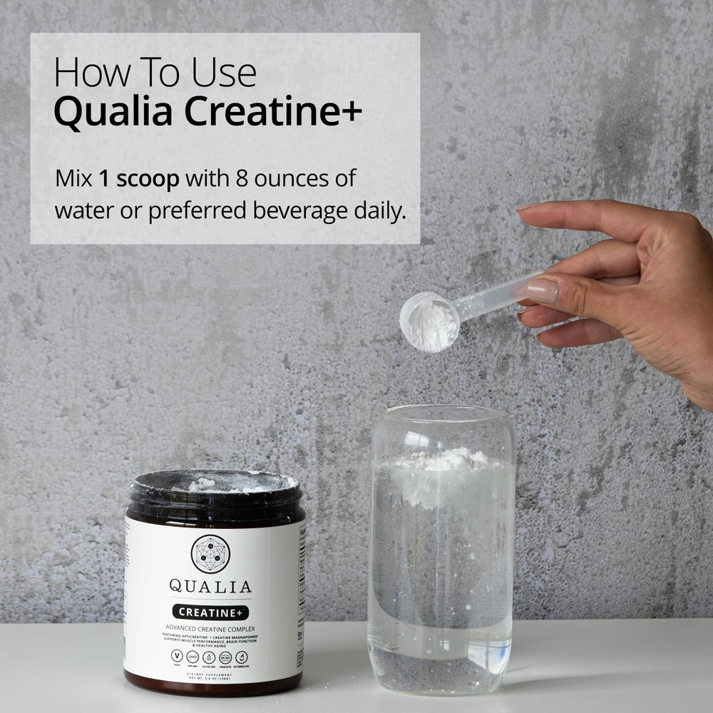 Qualia Creatine Vegan-Sourcing-GlutenFree-Safe reflects ethical, allergen-friendly ingredients.