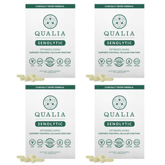 Qualia Life Sciences Senolytic Ultimate bottle front for cellular support.
