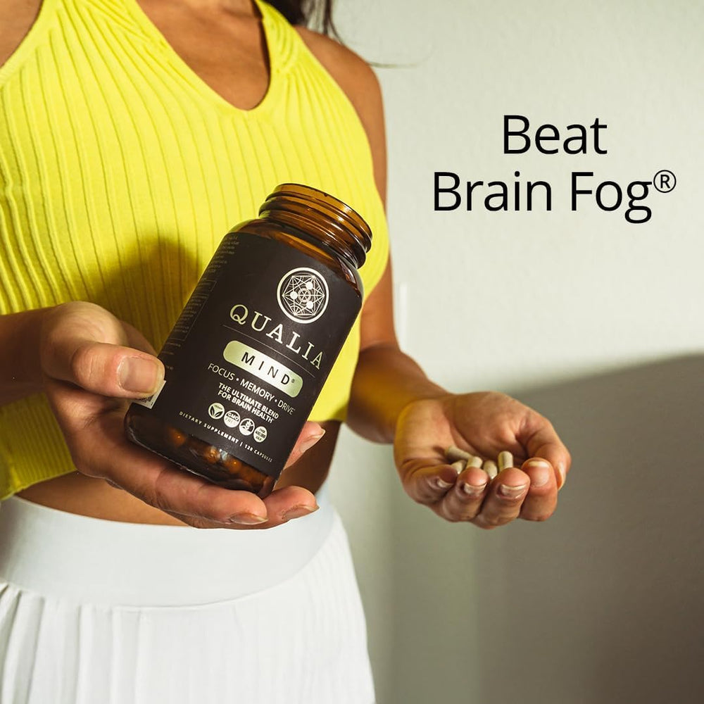 Qualia Mind vegan, non-GMO formula with natural ingredients.