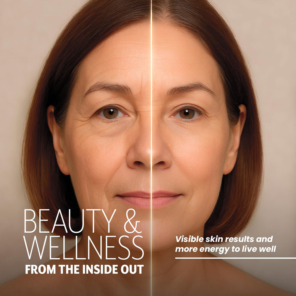 Qualinova collagen shot poured for quick absorption and on-the-go use.
