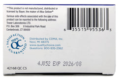 Quality Choice 36-count four-pack packaging for extended relief.