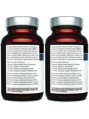 Two-bottle pack image featuring Quality of Life AHCC Kinoko Platinum for convenient supplementation.