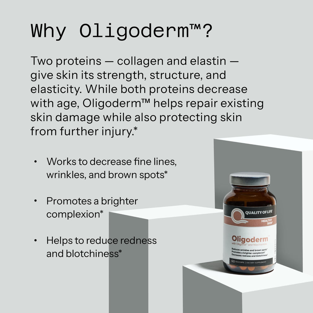 Quality of Life Oligoderm daily use scene depicts simple addition to skincare routine.