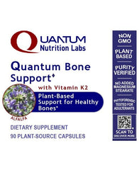 Quantum Bone Health capsules in hand; easy daily supplement routine.