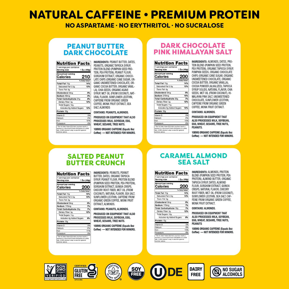 Quantum Energy Square bar close-up highlighting dense texture and natural ingredients.