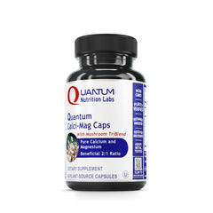 Quantum Nutrition Calci-Mag Caps bottle for daily calcium and magnesium support for bones.