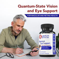 Quantum Nutrition Eye Support label view emphasizing natural carotenoids sourced from marigold