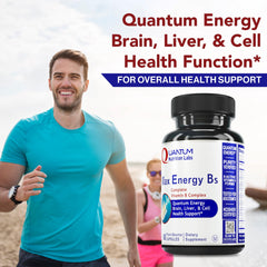 Quantum Nutrition Labs Max Energy Bs label highlights ingredients and methylated B vitamins