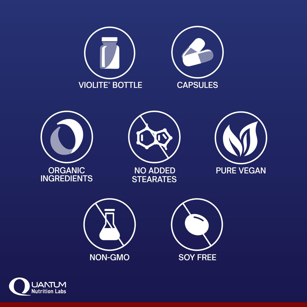 QNL Plant Multi-Vitamin capsules close-up highlighting plant-source capsules