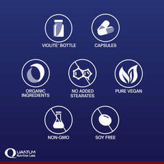 QNL Plant Multi-Vitamin capsules close-up highlighting plant-source capsules