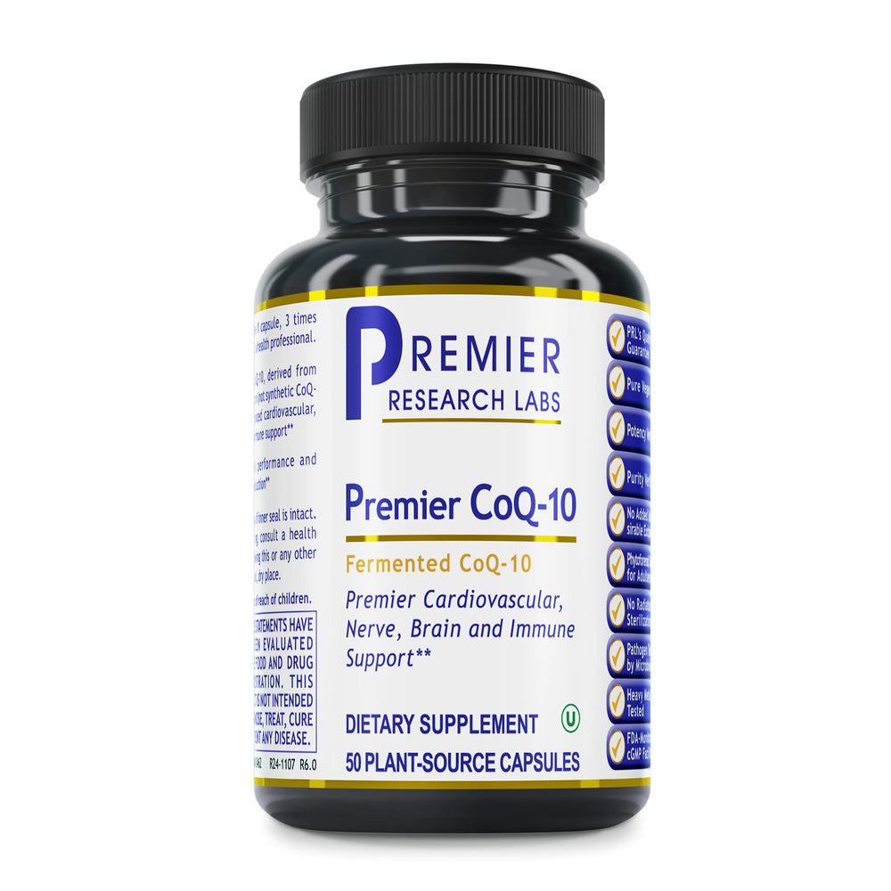 Quantum Nutrition CoQ-10 bottle of 100 mg capsules for daily energy support.