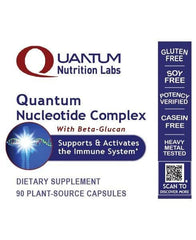 Quantum Nutrition Quantum Nucleotide Complex beta-glucan highlights immune system support.