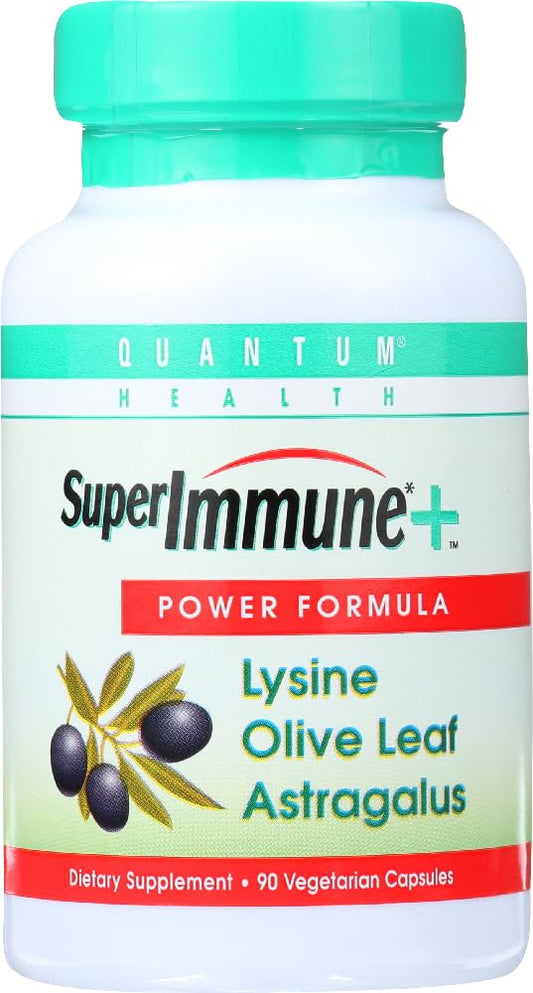 Quantum Super Immune Capsules bottle front, showing plant-based immune support in a vegetarian format.