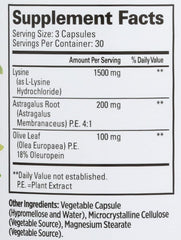 Quantum Super Immune Capsules ingredients visual emphasizing astragalus and olive leaf.