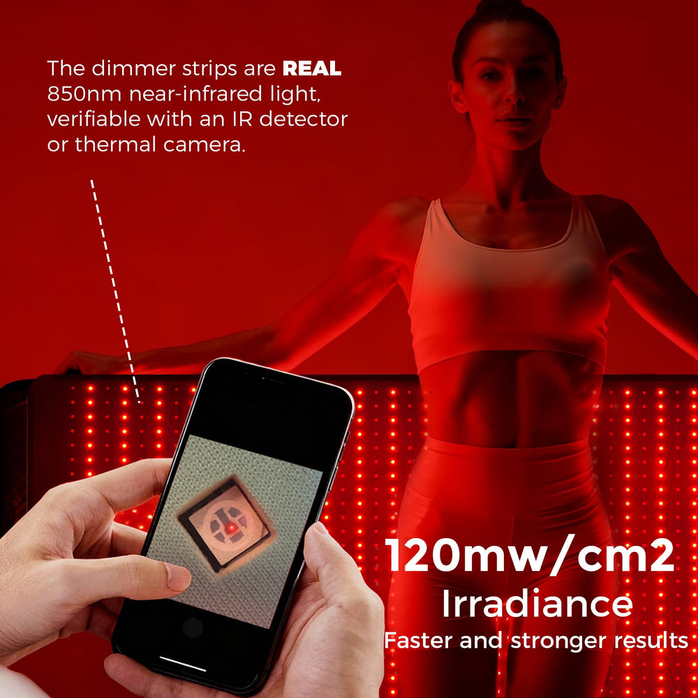 QuasarMD infrared mat side view on the floor for home use.