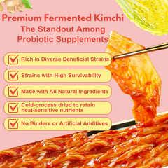 QUBIT Kimchi Supplement serving scoop suggests simple daily ritual.