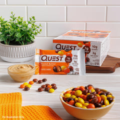 Quest gluten-free keto-friendly snack option in the image.