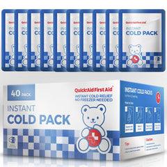 Quick Aid Instant Cold Pack activates with a squeeze for fast cooling.