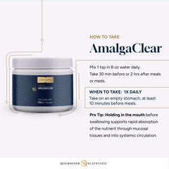 Quicksilver AmalgaClear packaging signals quality and safety for daily use.