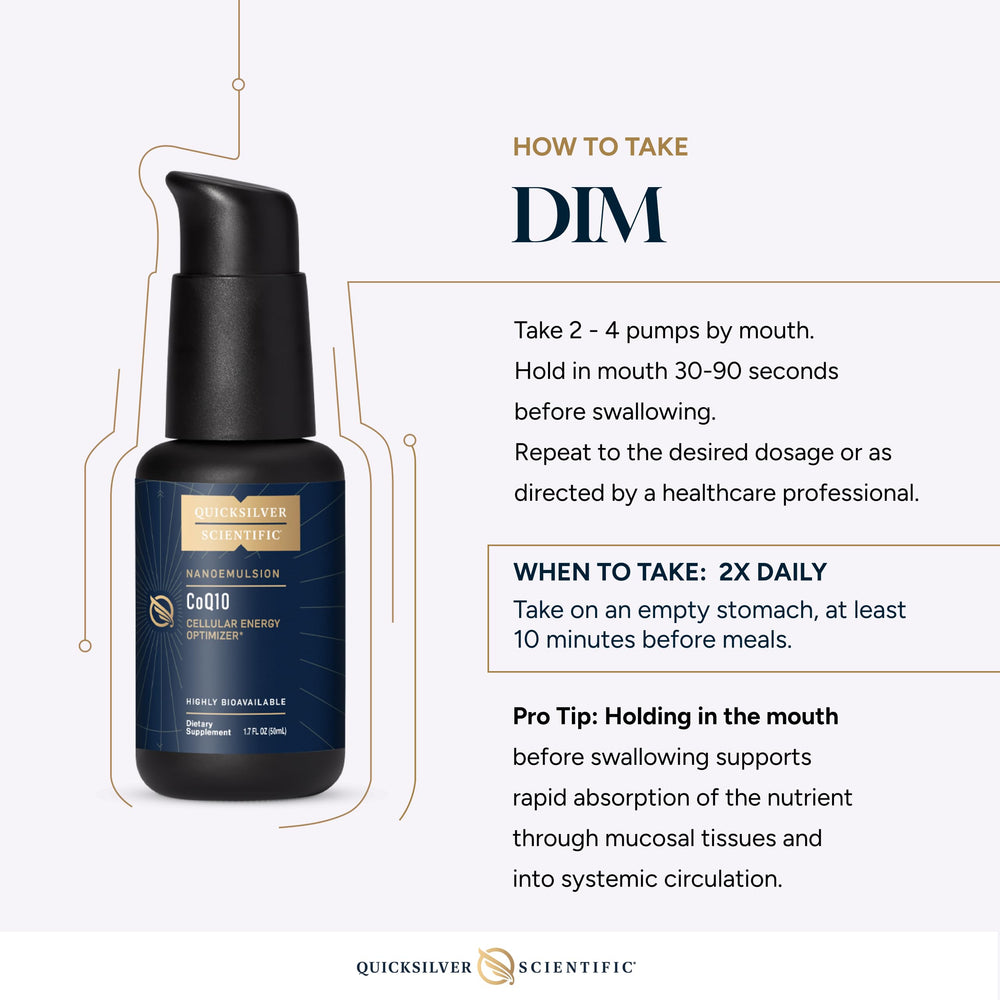 Quicksilver Nanoemulsified DIM dosage-spoon enabling precise measurement.