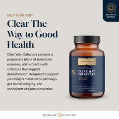 Capsules from Quicksilver Scientific Clear Way Cofactors for daily detox support