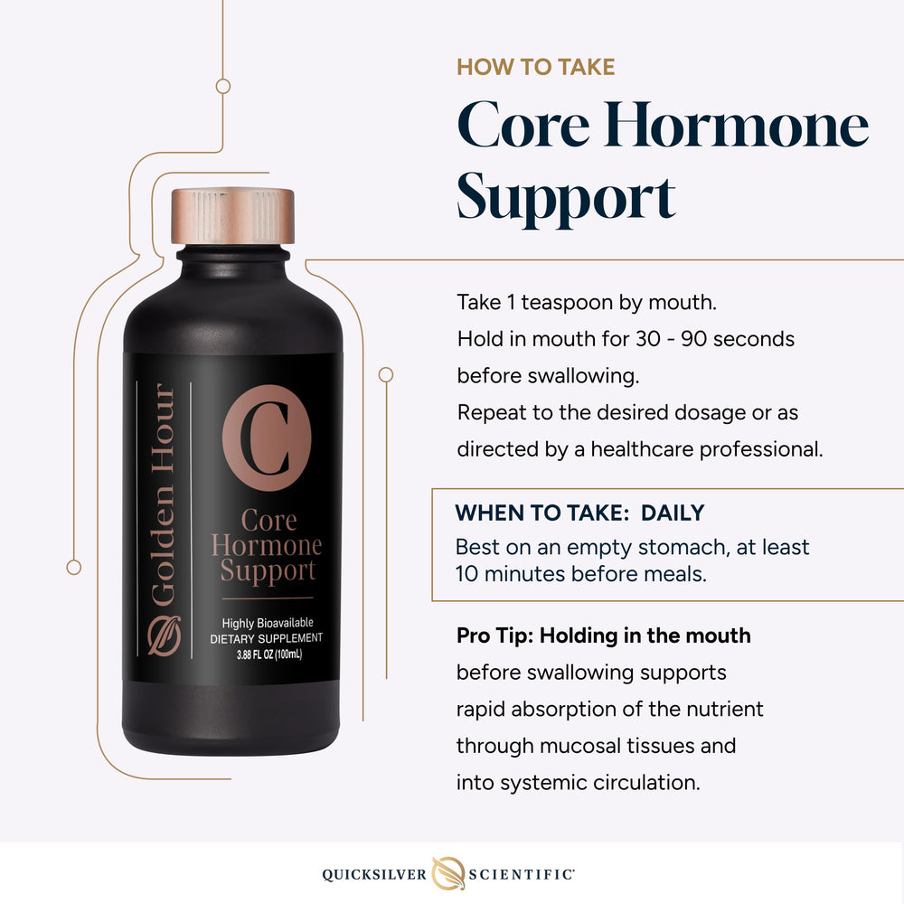 Morning routine with Quicksilver Scientific Core Hormone Support