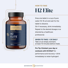 Quicksilver Scientific H2 Elite dissolves in 12-16 oz water quickly.